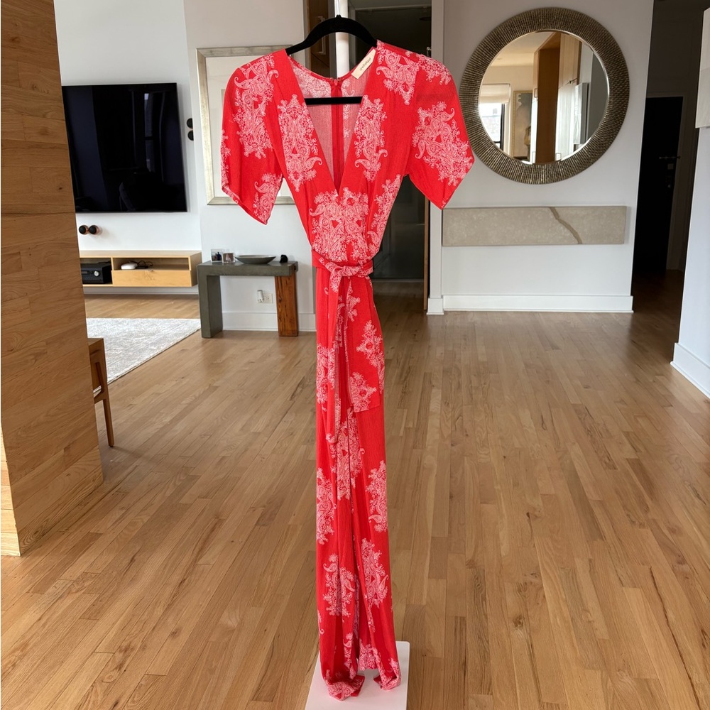 Red Floral Maxi Dress